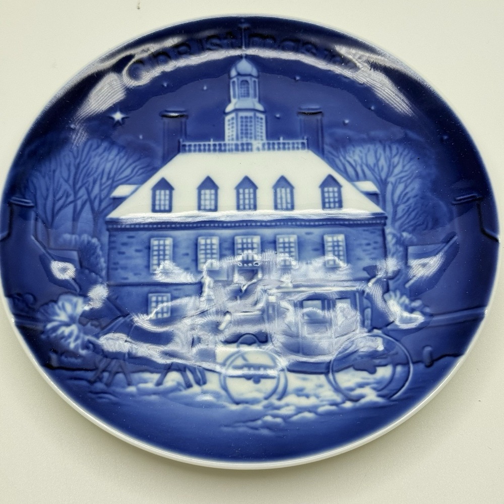 Bing & Grondahl Christmas In America Plate 1986 Williamsburg‎ With Box